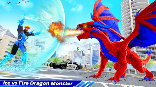 Flying Ice Hero Robot