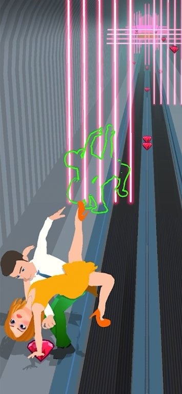 在自动扶梯上跳舞游戏(escalator slide)