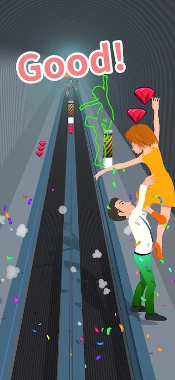 在自动扶梯上跳舞游戏(escalator slide)