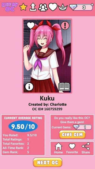 为我的OC评分(Rate My OC) 为我的OC评分(Rate My OC)