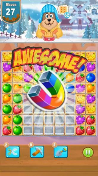 糖果躁狂症粉碎宝石Candy Fruit Mania