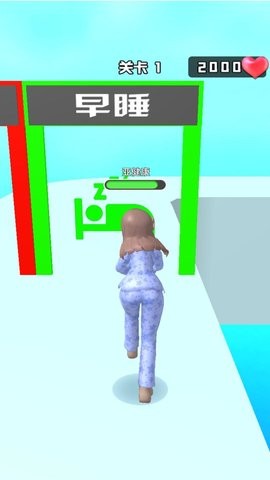 健康女孩爱跑酷