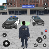警察驾驶城市追逐