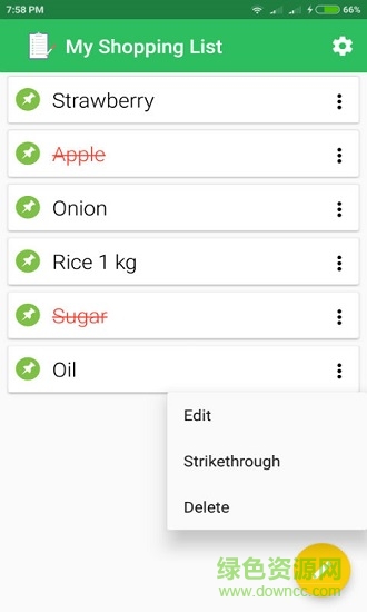 我的购物清单(my shopping list)