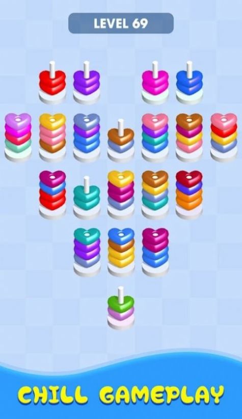 Hoop Stack Puzzle: Color Sort