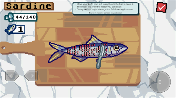 海上餐厅刮鱼鳞