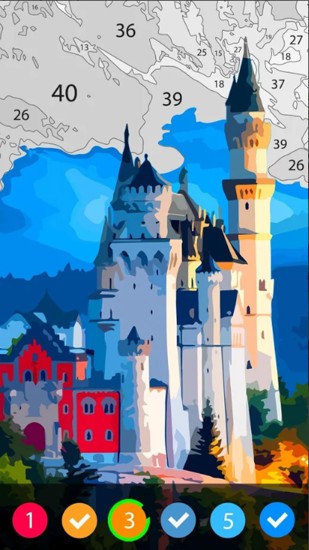 数字填色五彩涂鸦世界