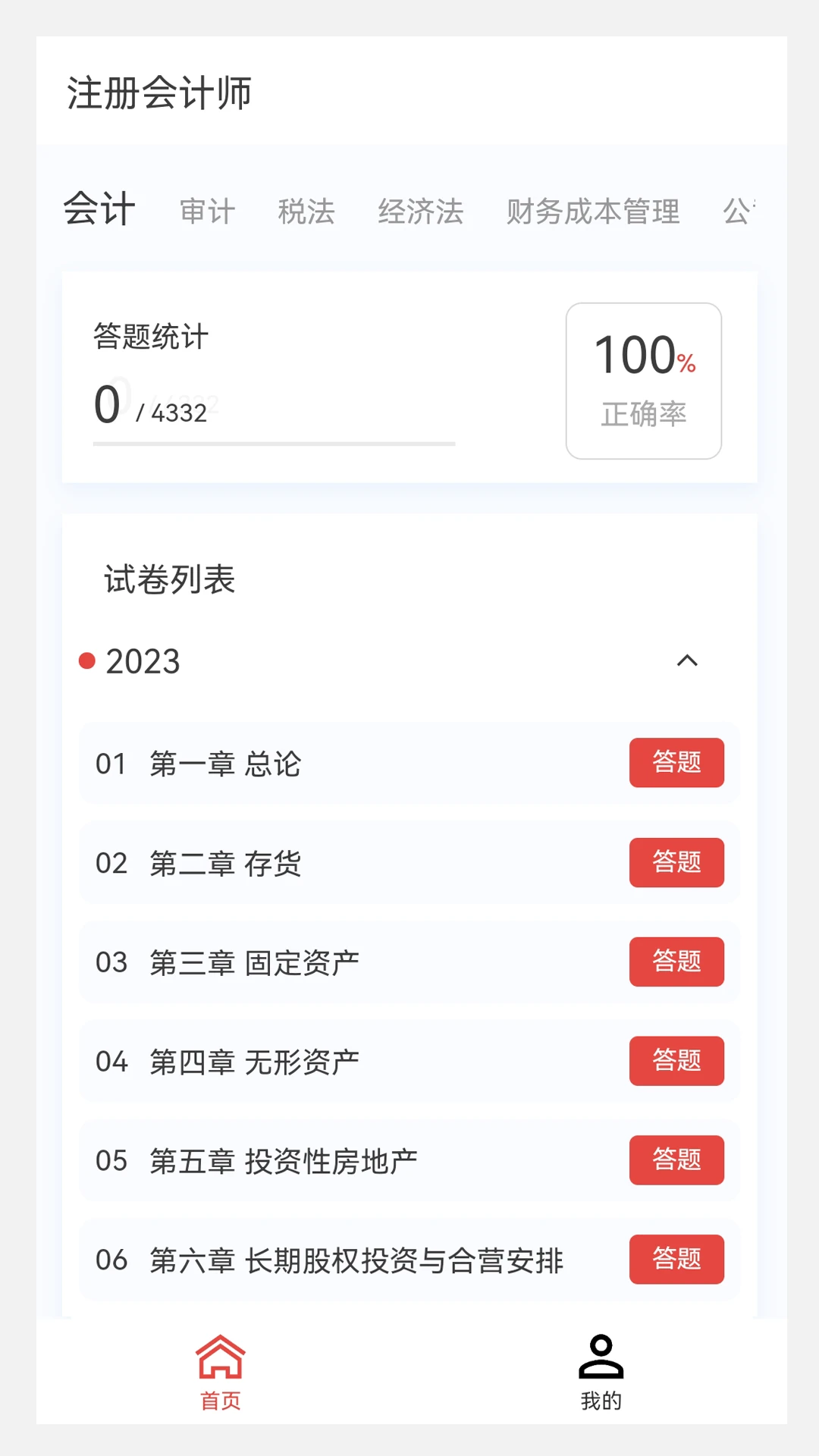 注册会计师100题库