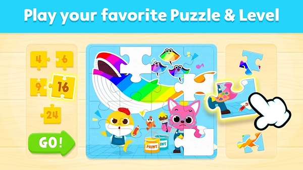 鲨鱼宝宝拼图游戏