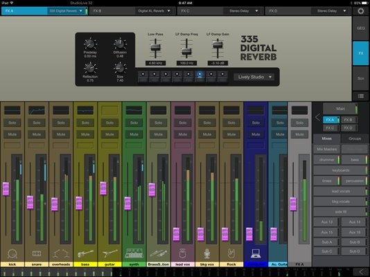 PreSonus UC Surface混音器app