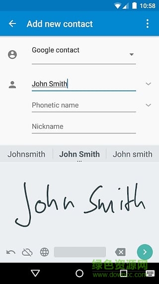 Google Handwriting Input