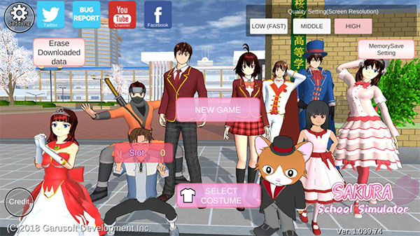 sakura school simulator英文版最新版 安卓版v1.042.03