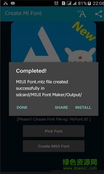 Mi Font Maker (FontToMtz)