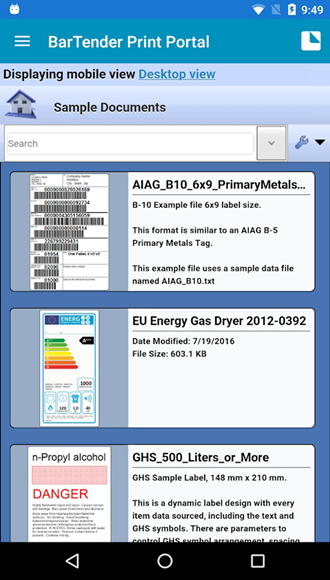 BarTender Print Portal 安卓版v1.1