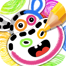 儿童画画涂鸦涂色小宝贝